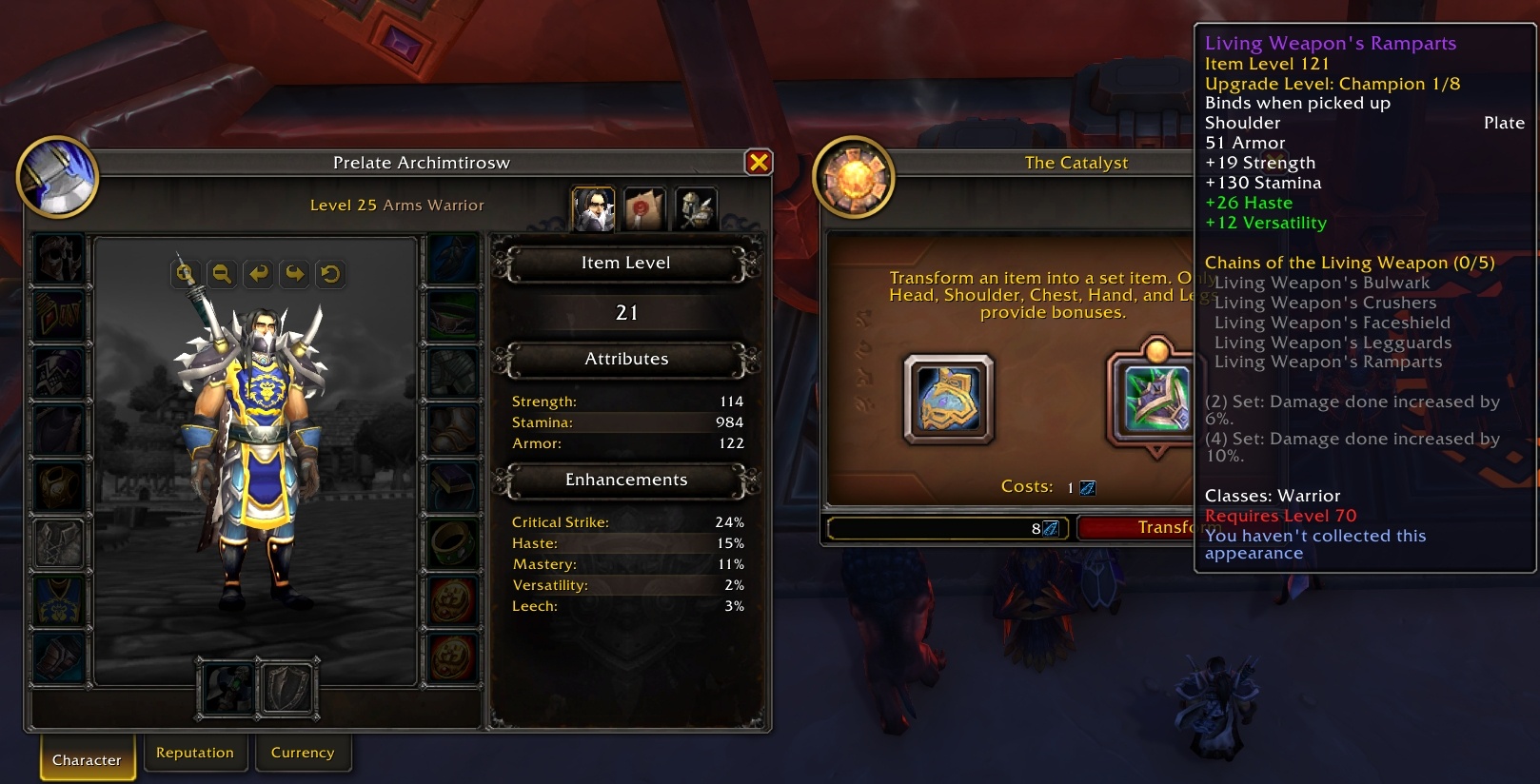 Требование к уровню лишь снижается, так что вы не сможете создать абсолютно всемогущих персонажей!