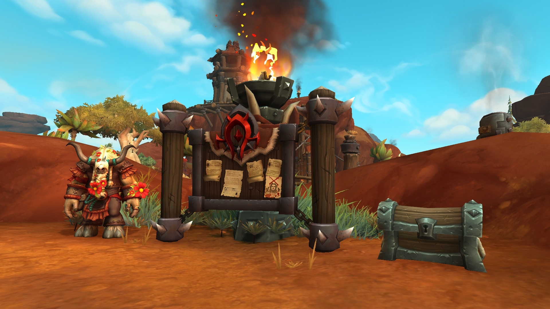 Сундук «Начинаний» рядом с доской объявлений