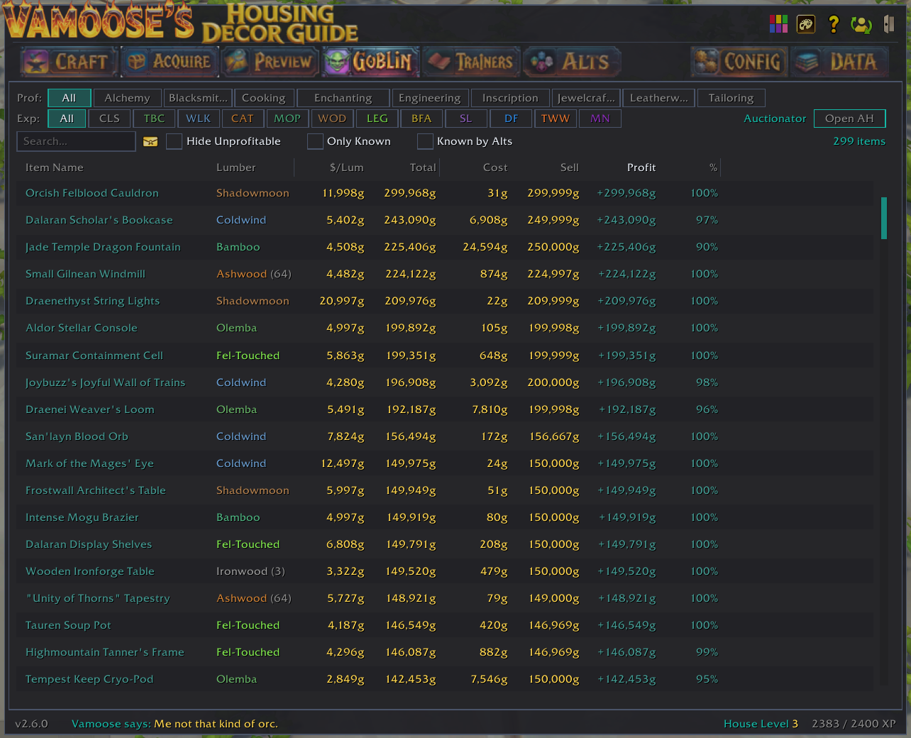 Vamoose's Housing Decor Guide goblin mode