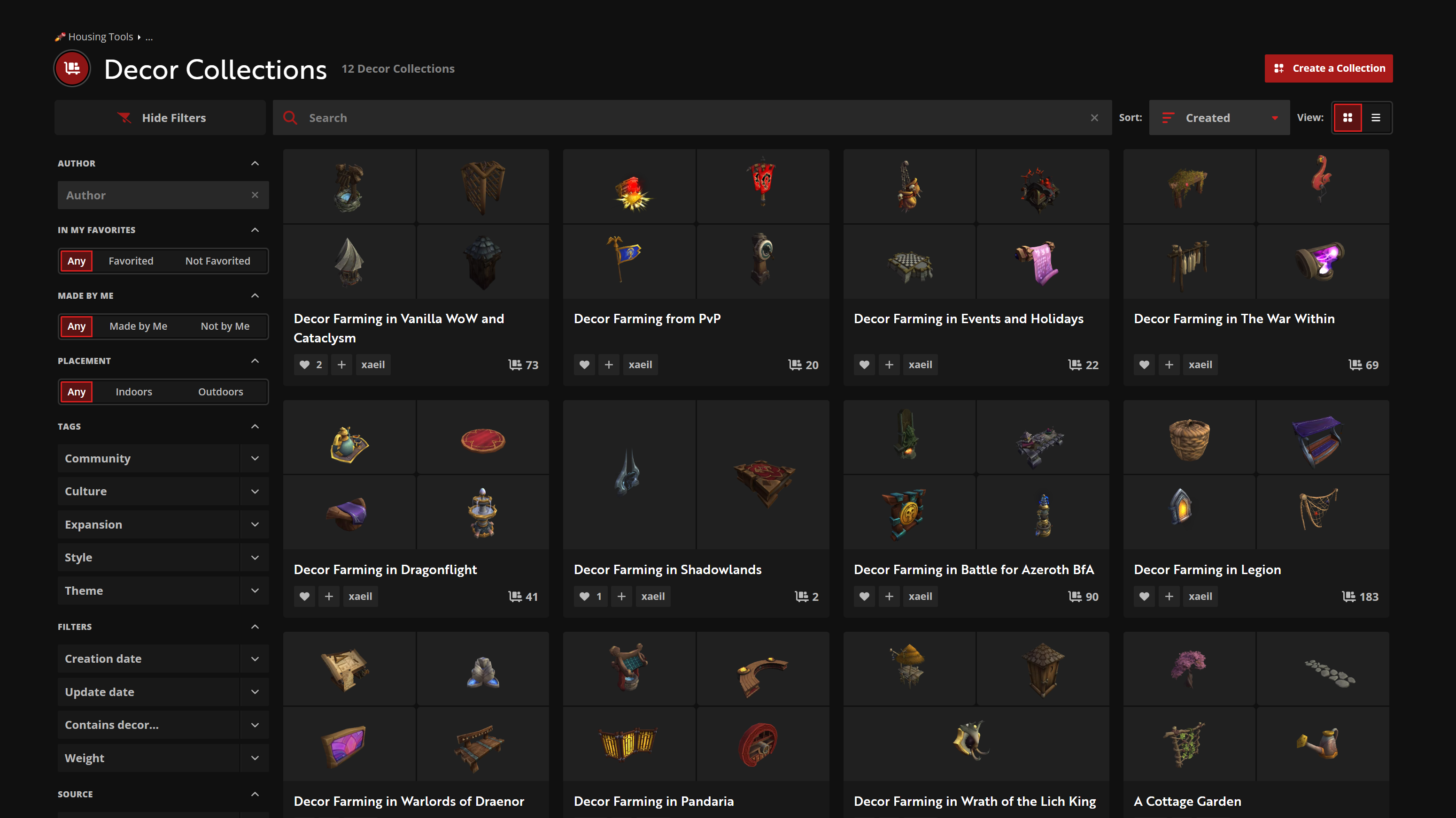 Инструмент коллекций декора