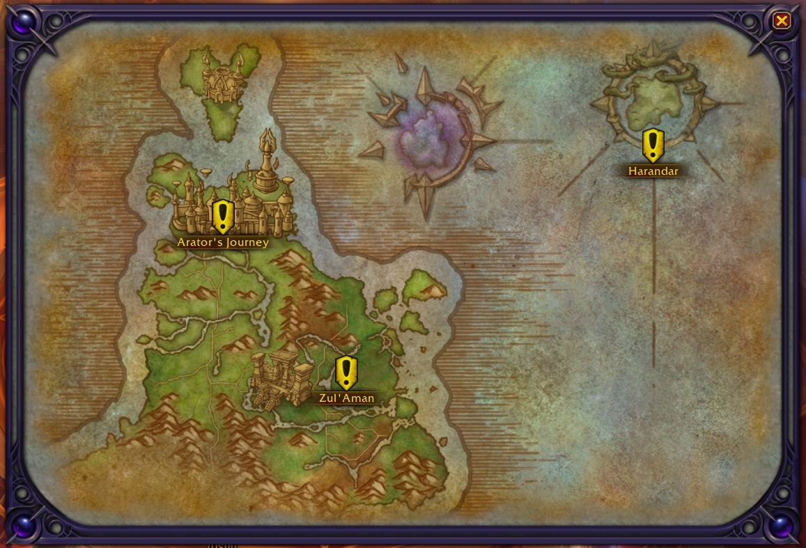 Карта разведки в кампании Midnight