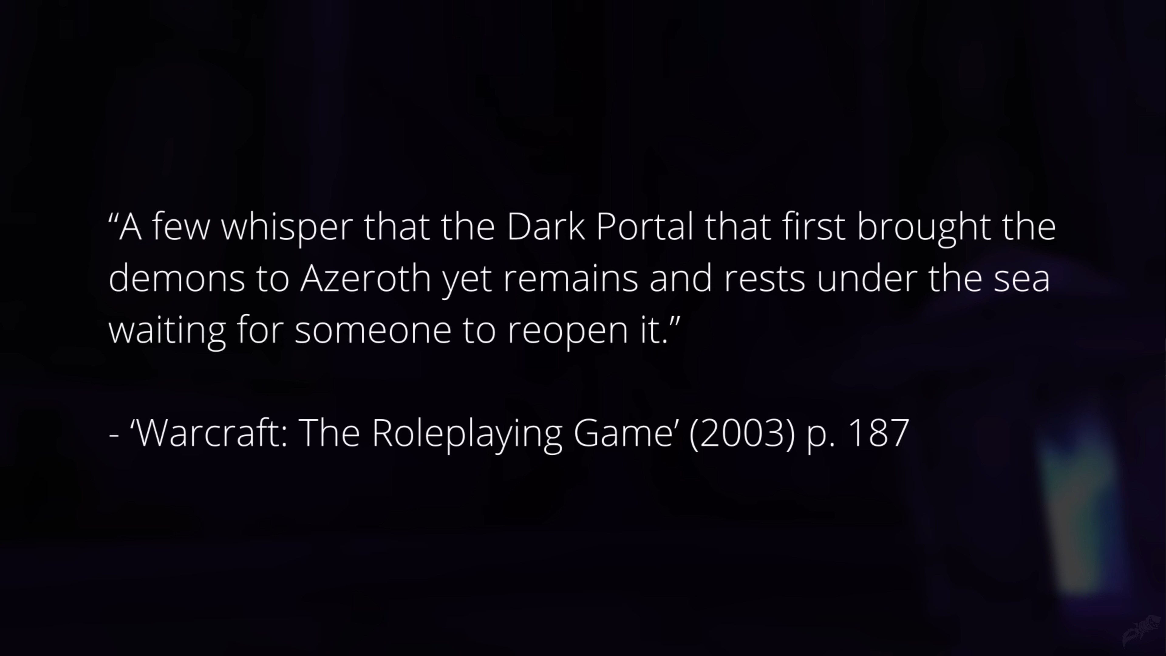 Warcraft: The Roleplaying Game manual