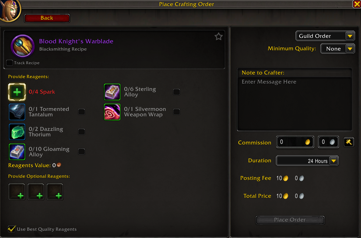 Создание двухручного оружия в Midnight