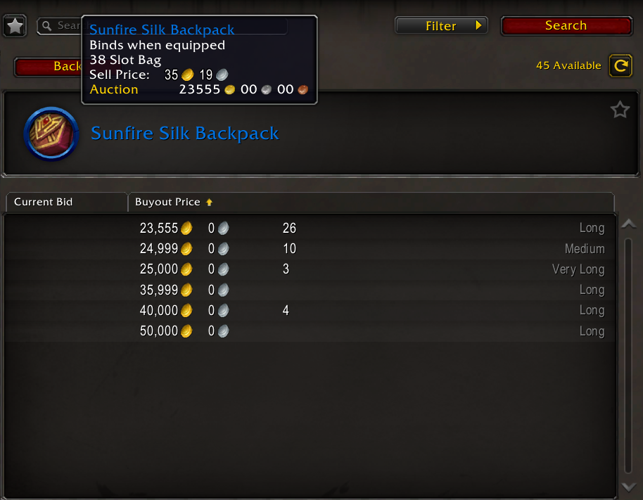 Рюкзаки из шелка солнечного огня на аукционе