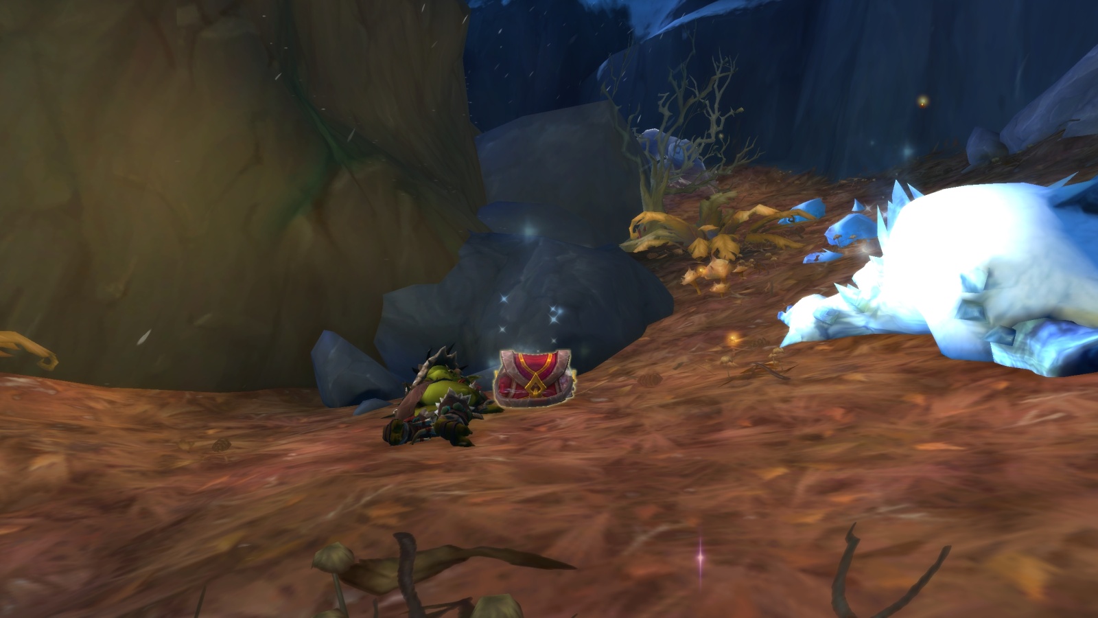 Засыпанные снегом припасы в Логове Налоракка