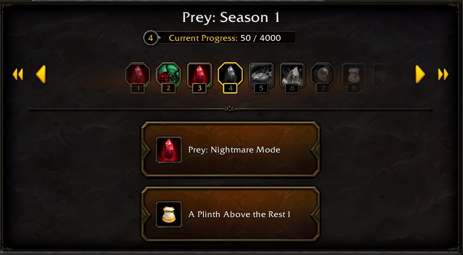 Шкала прогресса Охоты