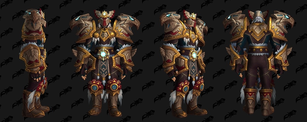 Tauren Blue Sunwalker Armor Set No Cloak
