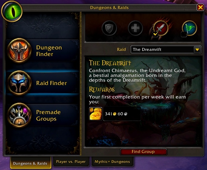 The Dreamrift in Raid Finder