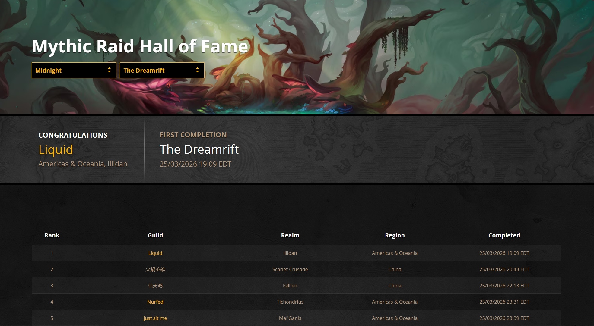 Зал славы: Разлом Сна