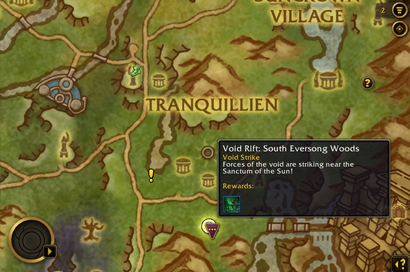 Удар Бездны на карте мира