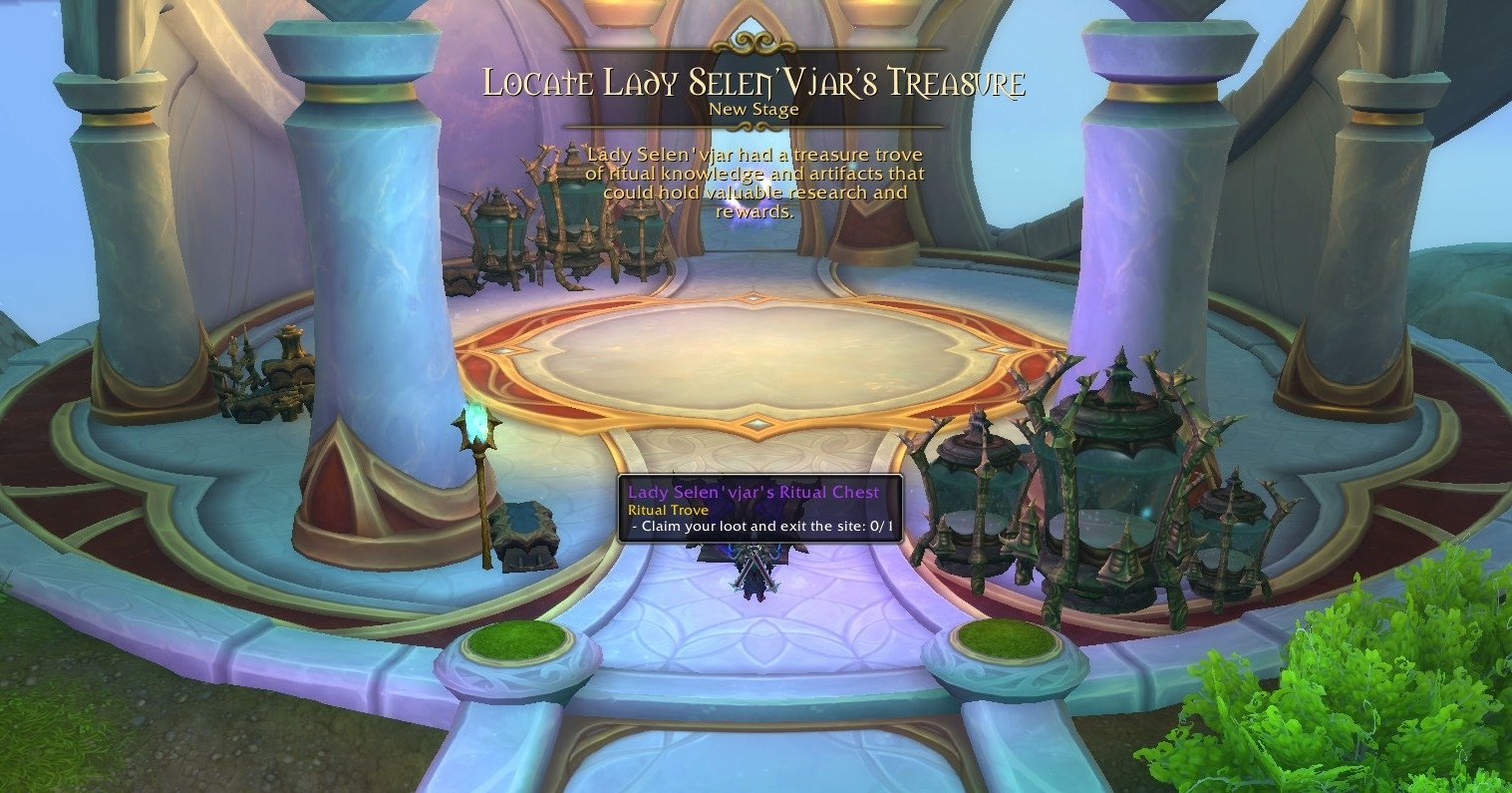 Ритуальный сундук в конце места проведения ритуала