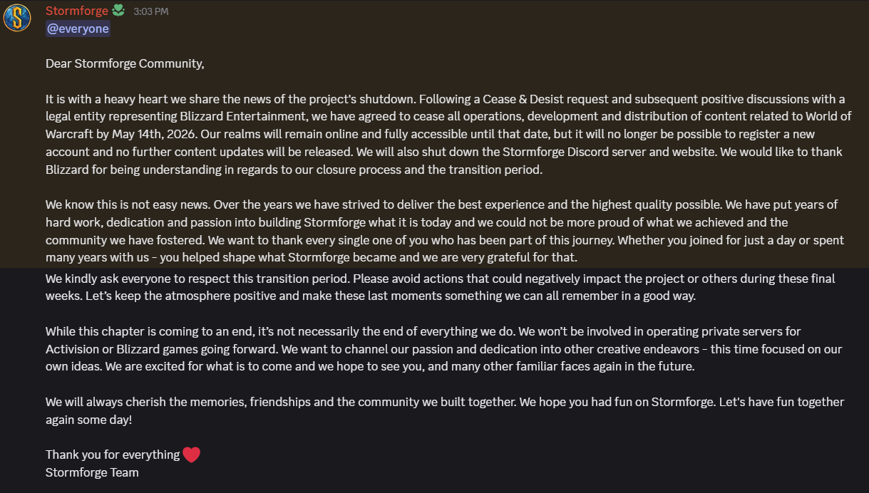 Заявление Stormforge Project