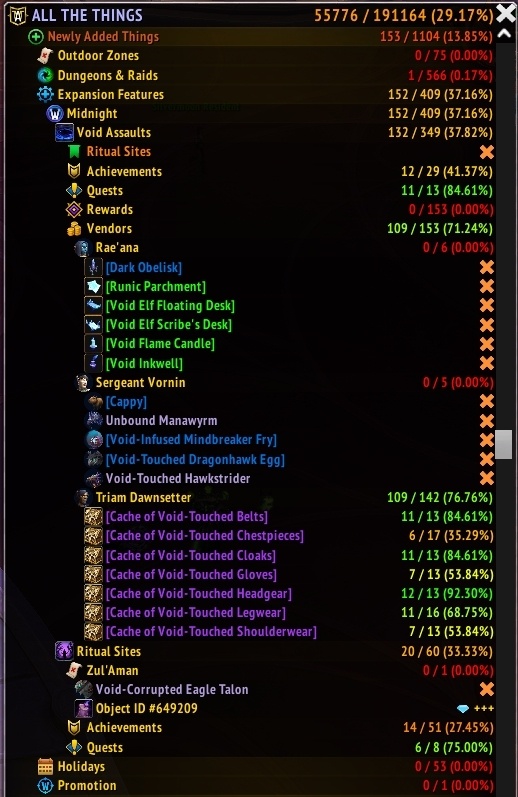 Отслеживание нового контента в ALL THE THINGS