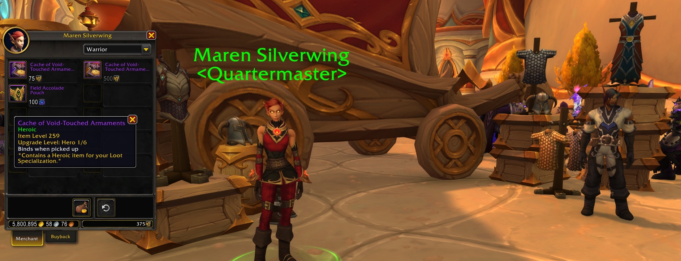 Void Assault catch-up gear caches