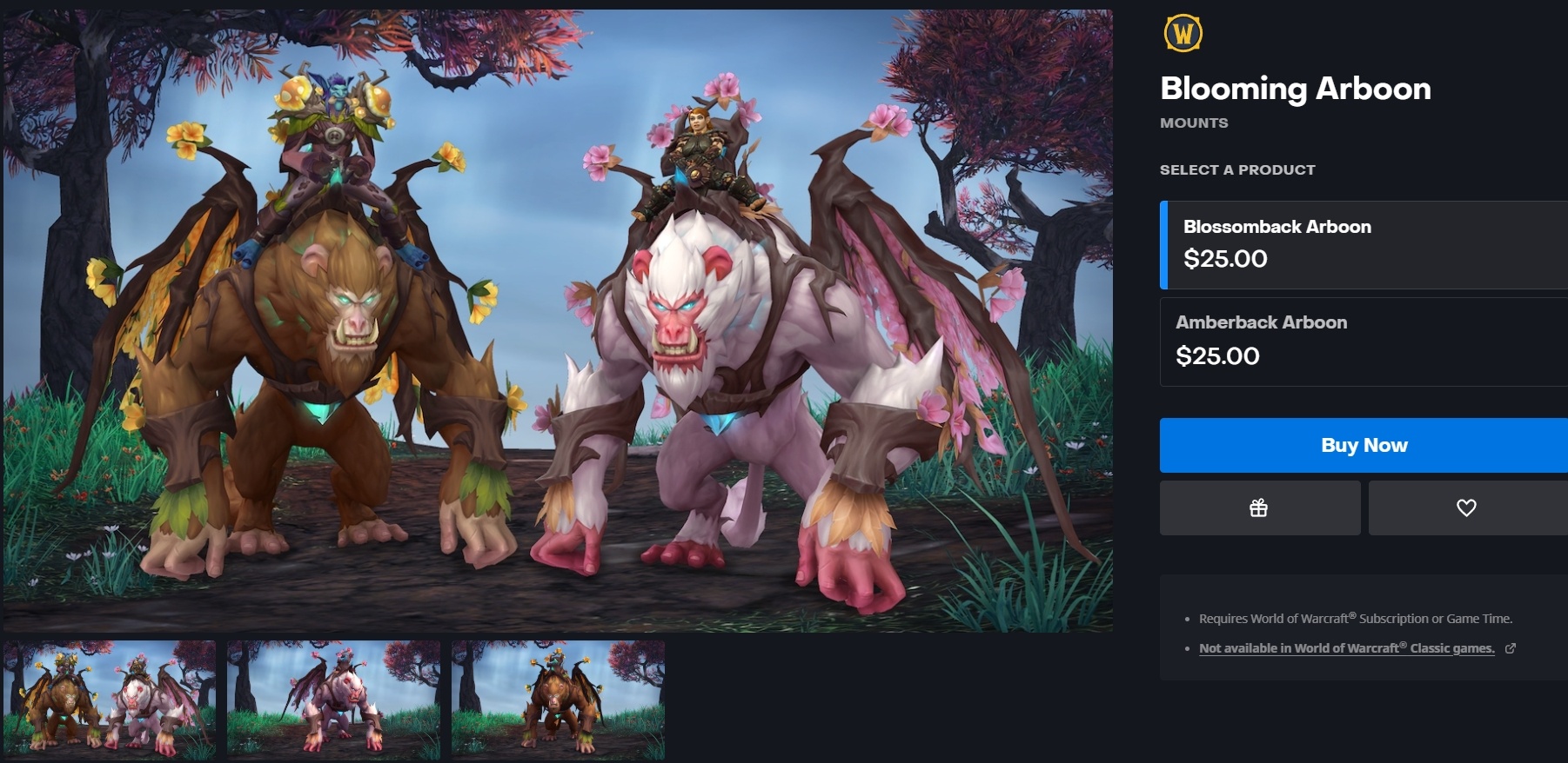 Amberback and Blossomback Arboon mounts