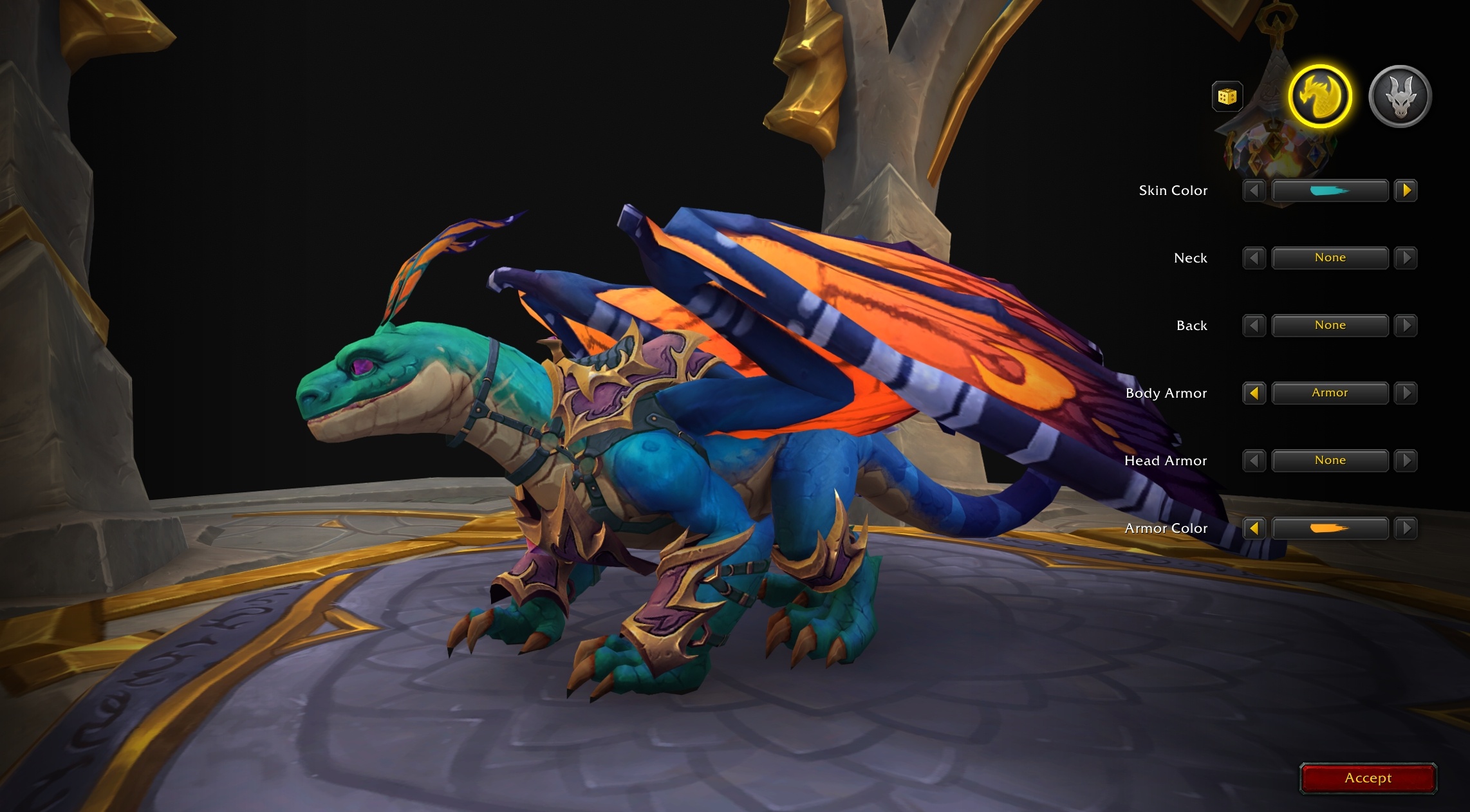 Flourishing Whimsydrake Gold and Pink Armor