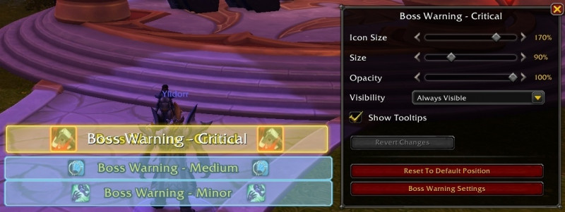 Warning criticality