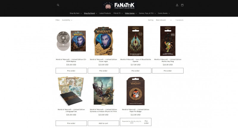 Fanattik WoW Collectables