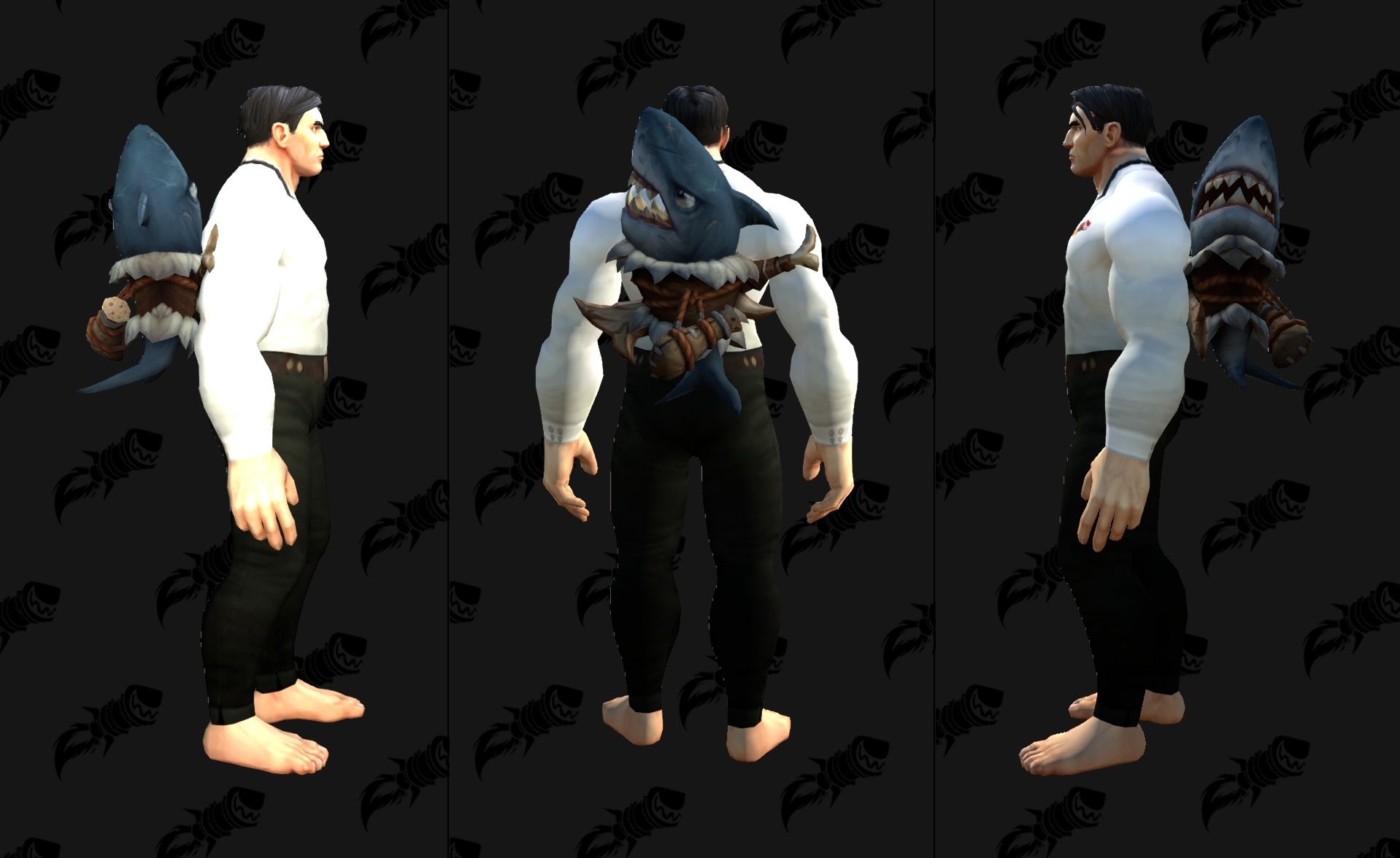 Shark cloak on human model