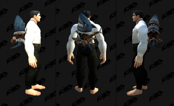 Shark cloak on human model