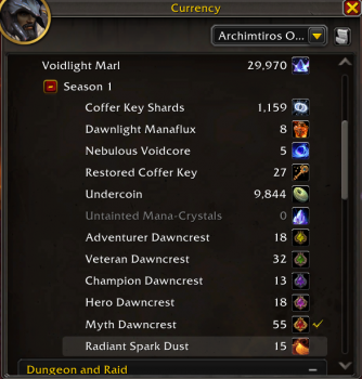 Old Currency tab