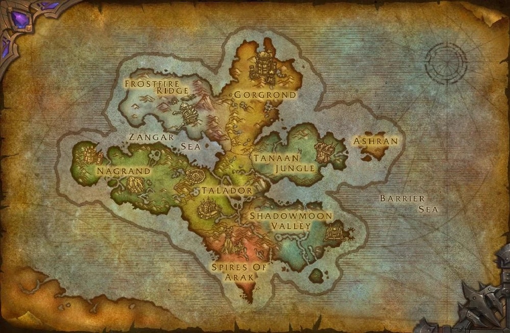 WoD In-Game Map