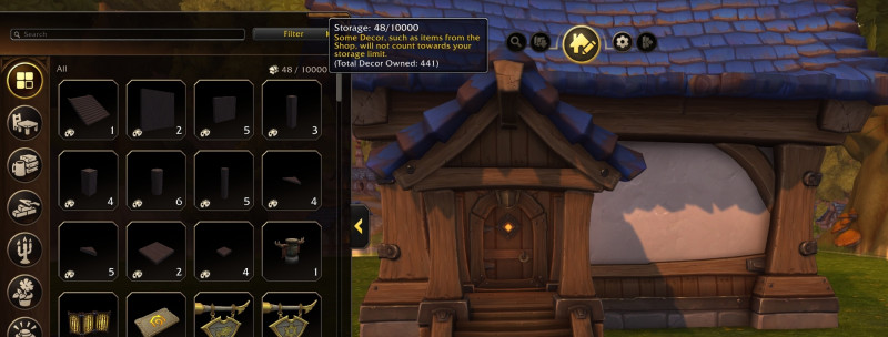 Decor Storage Limit