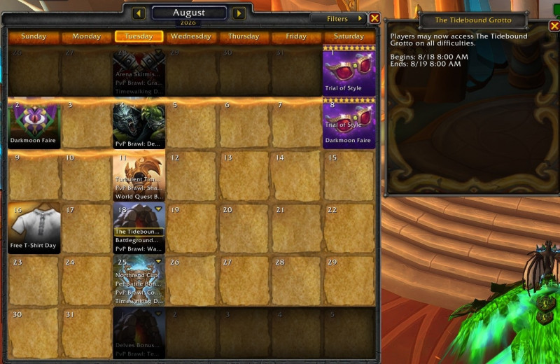 Tidebound Grotto PTR release date