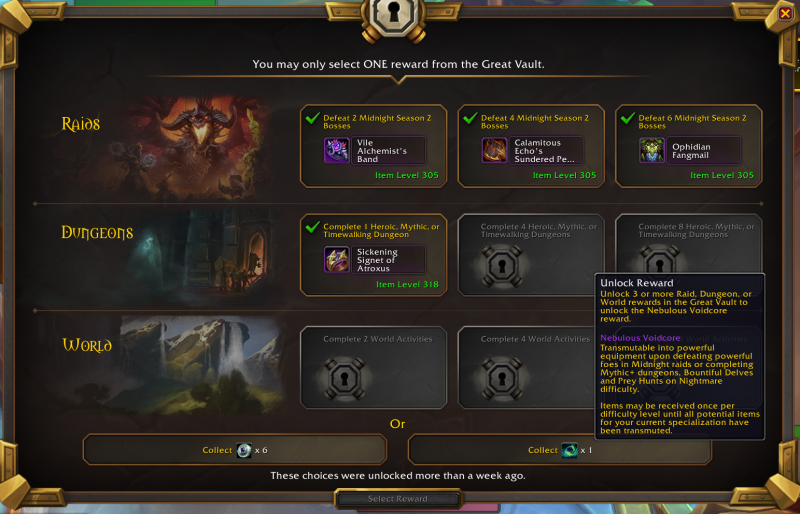 Great Vault Voidcore Available