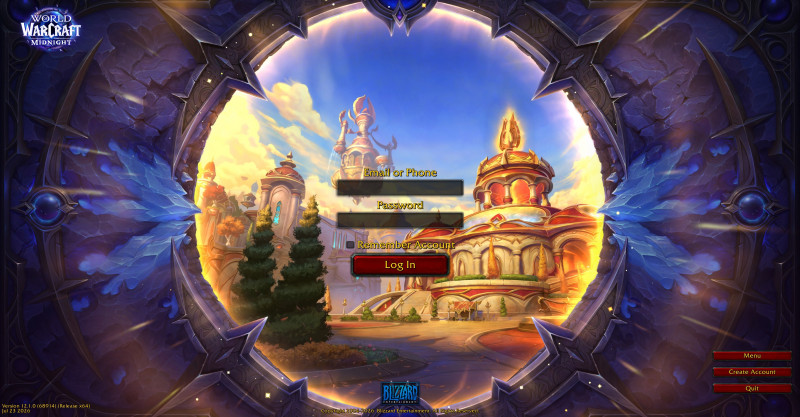 Release Candidate Login Screen