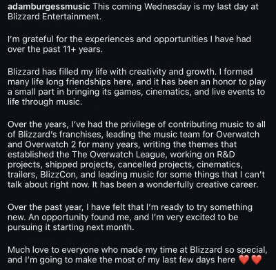 Adam Burgess Statement