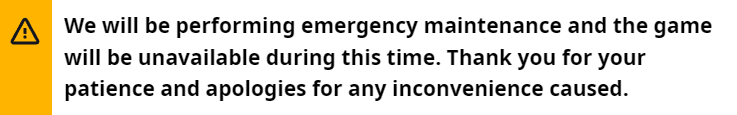 Emergency Maintenance