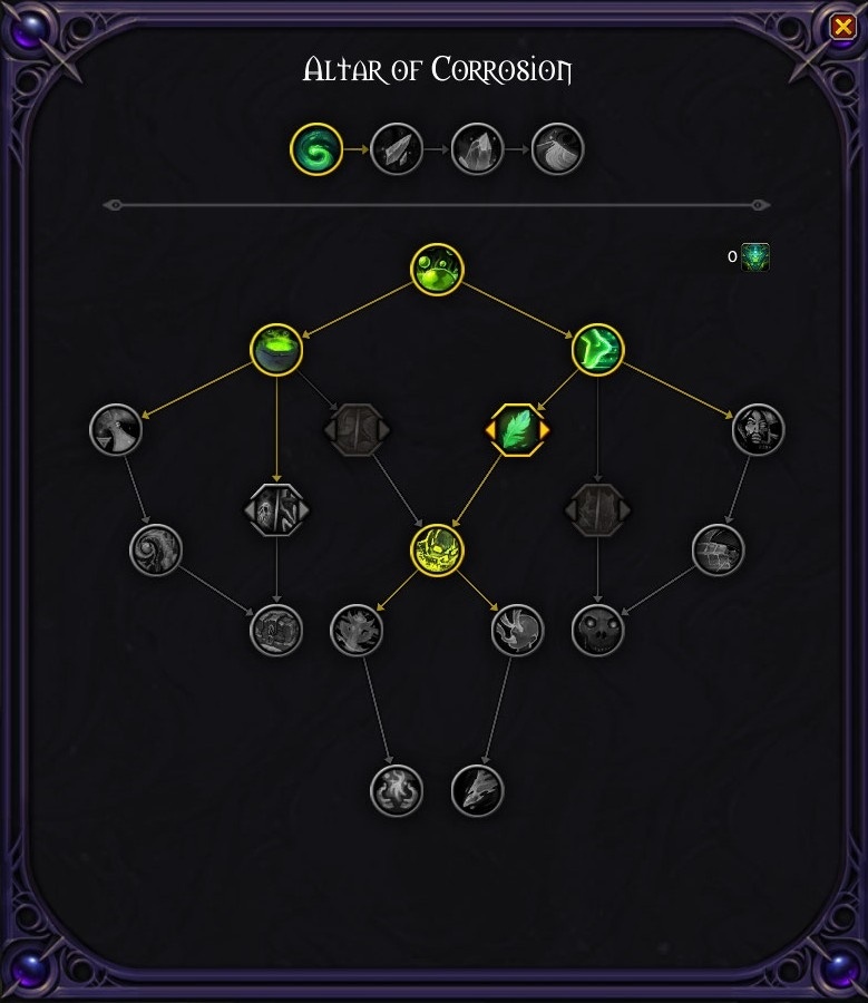 Atal'Utek Altar of Corrosion Talent Tree