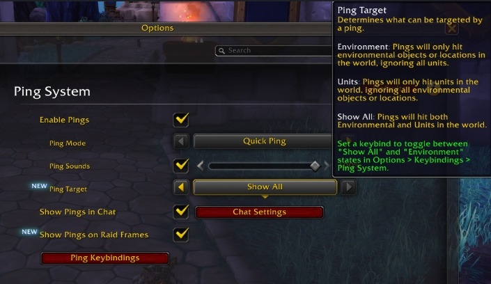 Ping Options