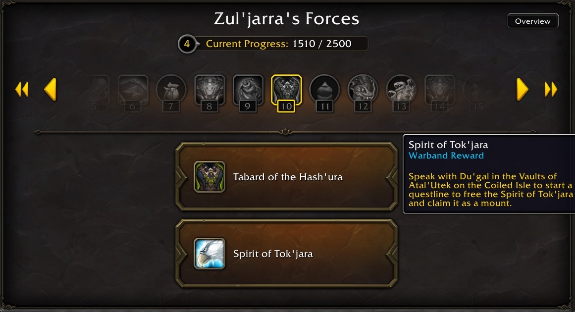 Zul'jarra's Forces renown