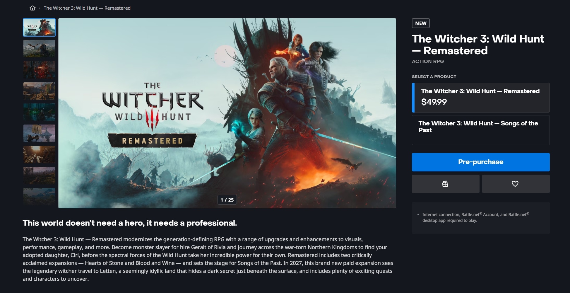 Предзаказ The Witcher 3: Wild Hunt Remastered