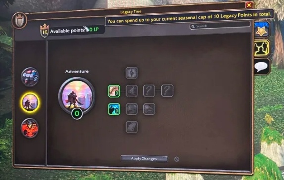 Legacy point perks