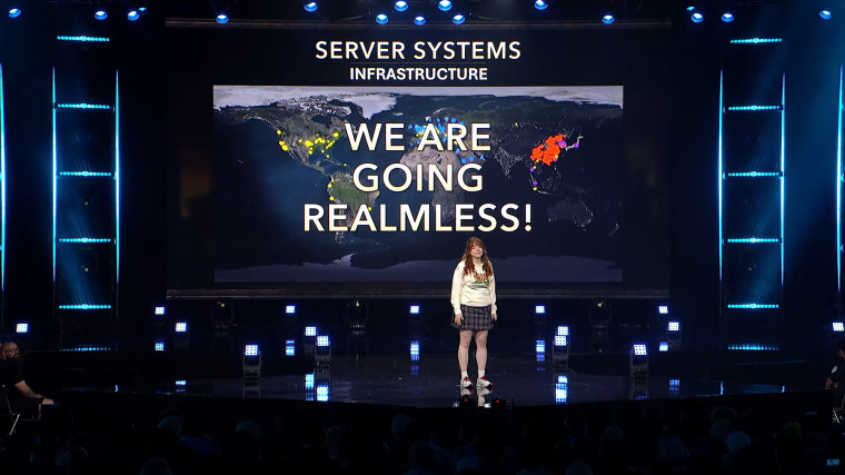 «We are going realmless» — слайд панели о том, что игровых миров больше нет