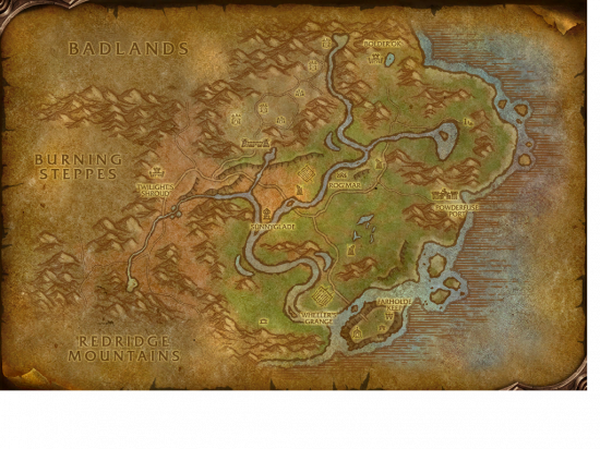 Новые и обновленные карты локаций открытого мира из World of Warcraft: Forever