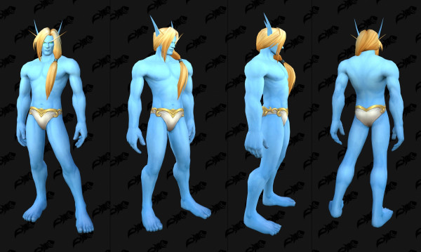 Опции внешности новой расы Небеснорожденных в World of Warcraft: Forever