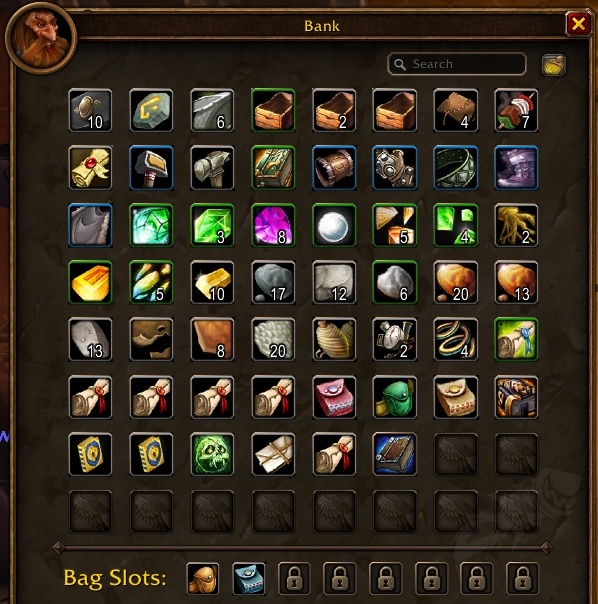 WoW Forever Bank Size