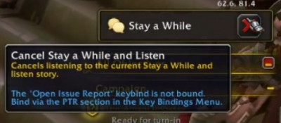 Stay a While and Listen UI element