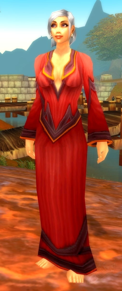 Patron Robe rouge en lin Objet World of Warcraft