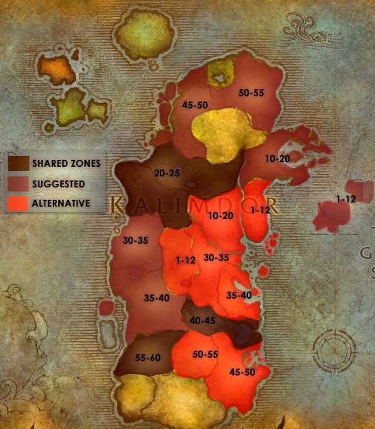Kalimdor Map Cataclysm