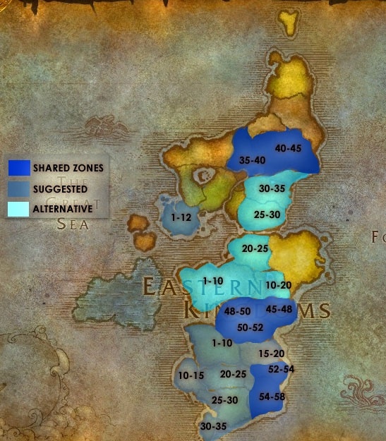 Cata Leveling Flow Map. : r/wow