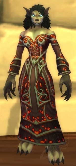 varilla repetición En la mayoría de los casos Vestido de seda de ascuas negro - Objeto - World of Warcraft