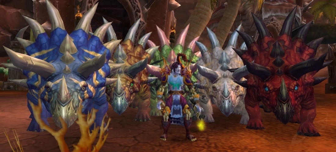 Охотник-нежить позирует с несколькими дикорогами