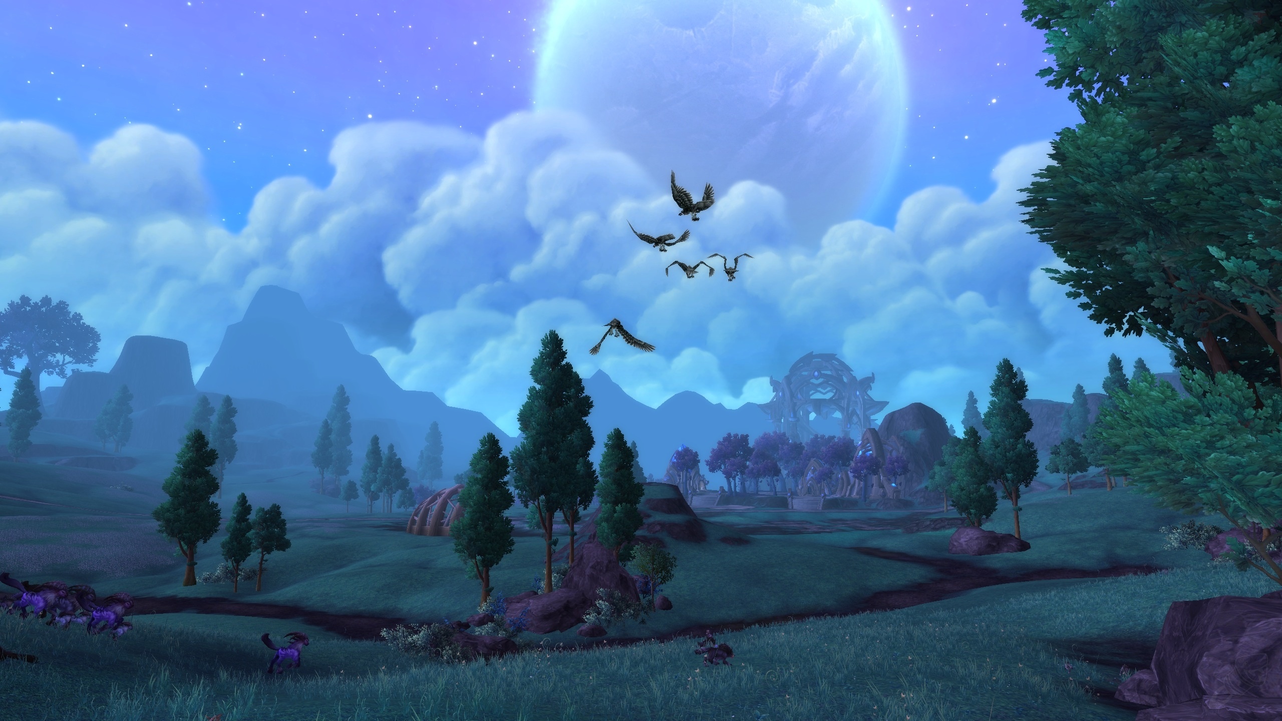 Локация 2023. Долина призрачной Луны Дренора. Долина призрачной Луны Запределье. Долина призрачной Луны ВОВ. World of Warcraft Долина призрачной Луны.