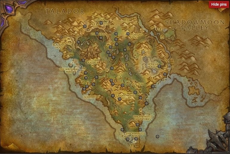 Rares and Exploration in Spires of Arak Wowhead