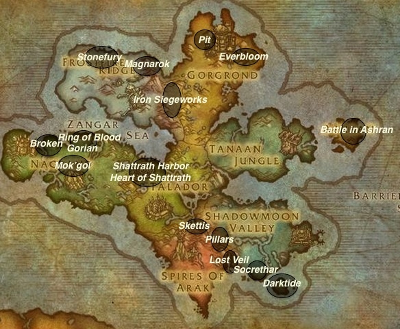 Warlords Of Draenor Map Nagrand